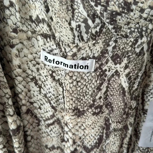 Reformation snakeskin wrap dress - Picture 6 of 8